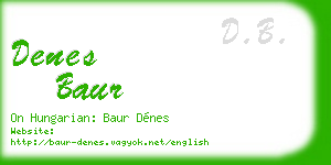 denes baur business card